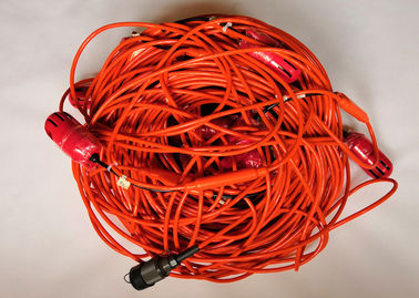 24 conectores hembra del Pin de la longitud 61 del cable 10Hz el 135m del hidrófono del canal